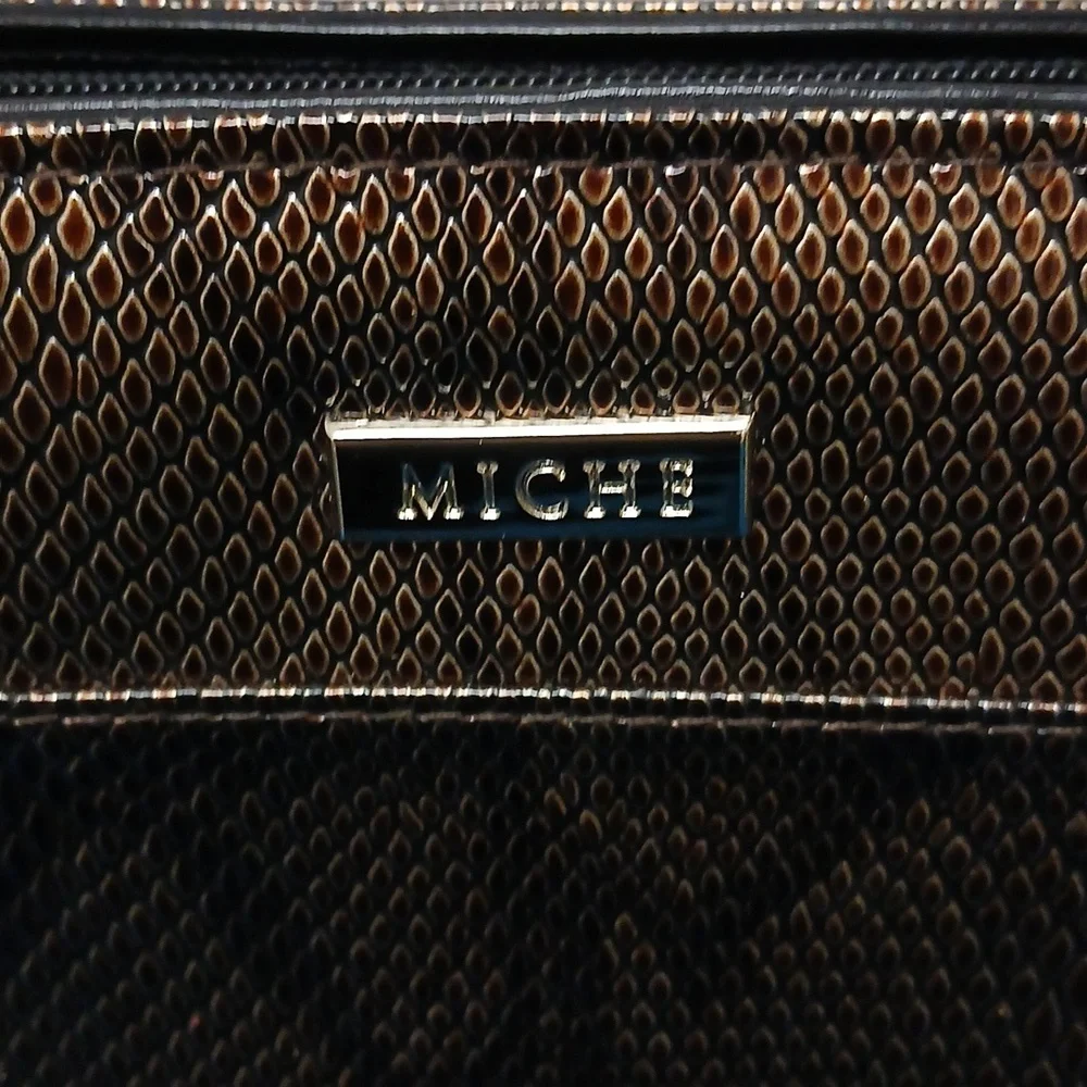 ​Miche Classic Base Bag & Jen Shell Set | Snake Print & Silver Chains